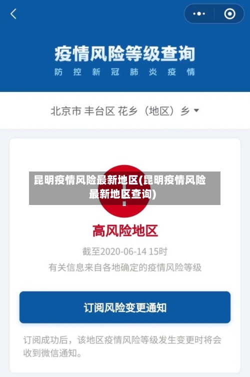 昆明疫情风险最新地区(昆明疫情风险最新地区查询)