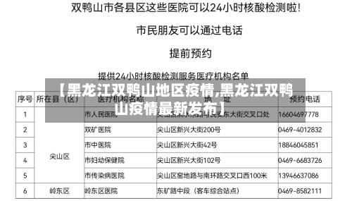 【黑龙江双鸭山地区疫情,黑龙江双鸭山疫情最新发布】-第2张图片