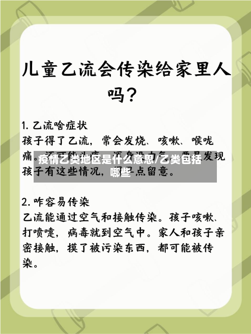 疫情乙类地区是什么意思/乙类包括哪些