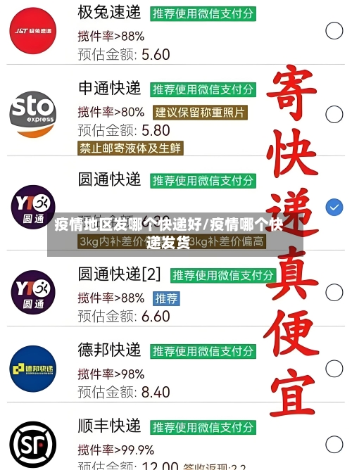 疫情地区发哪个快递好/疫情哪个快递发货-第2张图片