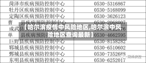 【哈尔滨疫情中风险地区,哈尔滨中风险地区查询最新】-第3张图片