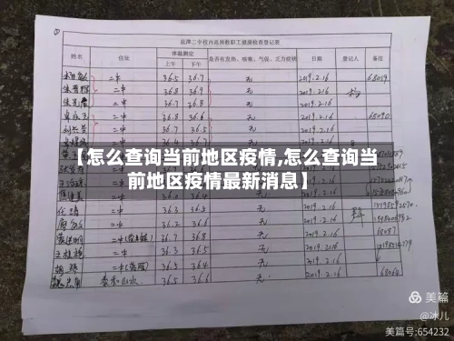 【怎么查询当前地区疫情,怎么查询当前地区疫情最新消息】