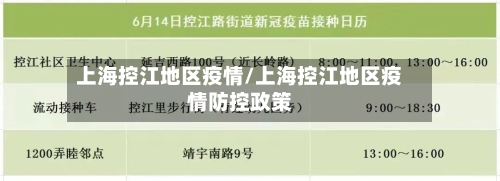 上海控江地区疫情/上海控江地区疫情防控政策