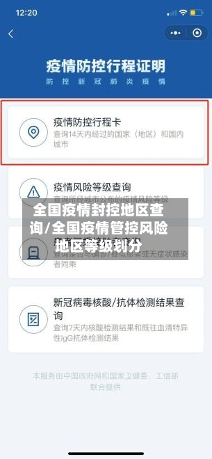 全国疫情封控地区查询/全国疫情管控风险地区等级划分-第2张图片