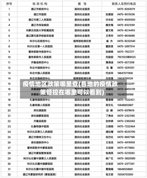 疫情地区政策哪里查(各地的疫情政策管控在哪里可以看到)-第3张图片