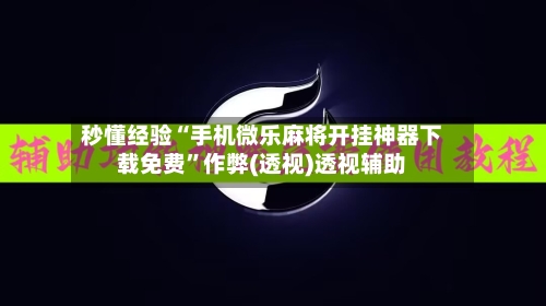 秒懂经验“手机微乐麻将开挂神器下载免费”作弊(透视)透视辅助-第2张图片