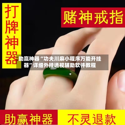 助赢神器“功夫川麻小程序万能开挂器”详细外挂透视辅助软件教程-第2张图片