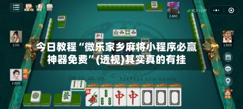 今日教程“微乐家乡麻将小程序必赢神器免费	”(透视)其实真的有挂-第3张图片