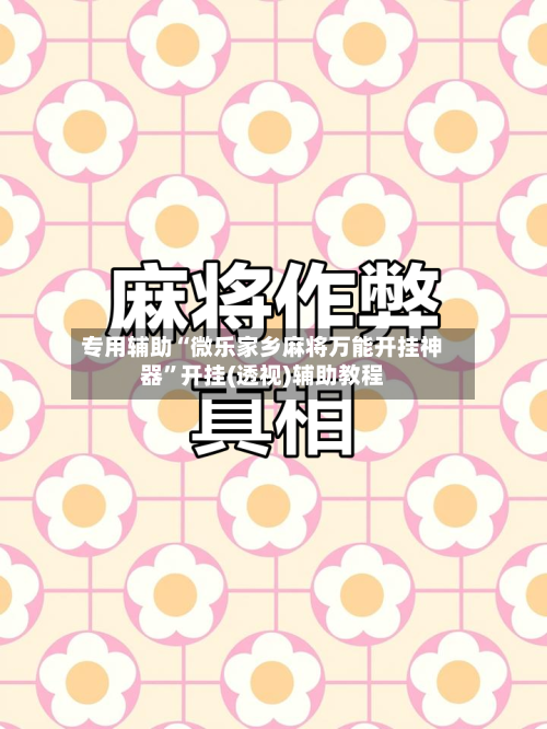 专用辅助“微乐家乡麻将万能开挂神器	”开挂(透视)辅助教程-第2张图片