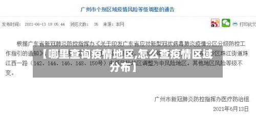 【哪里查询疫情地区,怎么查疫情区域分布】