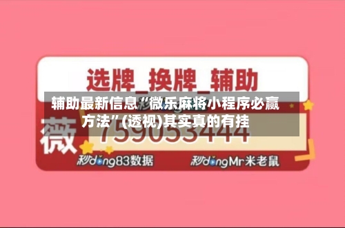 辅助最新信息“微乐麻将小程序必赢方法	”(透视)其实真的有挂-第2张图片