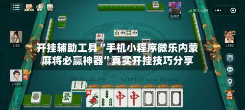 开挂辅助工具“手机小程序微乐内蒙麻将必赢神器”真实开挂技巧分享