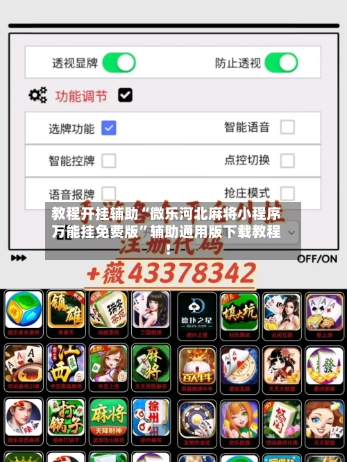 教程开挂辅助“微乐河北麻将小程序万能挂免费版”辅助通用版下载教程！