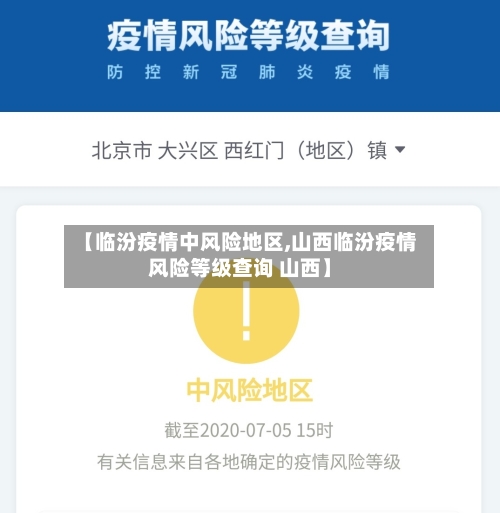 【临汾疫情中风险地区,山西临汾疫情风险等级查询 山西】-第2张图片