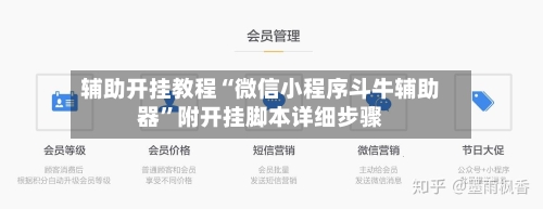 辅助开挂教程“微信小程序斗牛辅助器	”附开挂脚本详细步骤-第2张图片