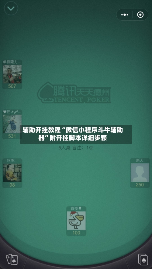 辅助开挂教程“微信小程序斗牛辅助器”附开挂脚本详细步骤-第3张图片