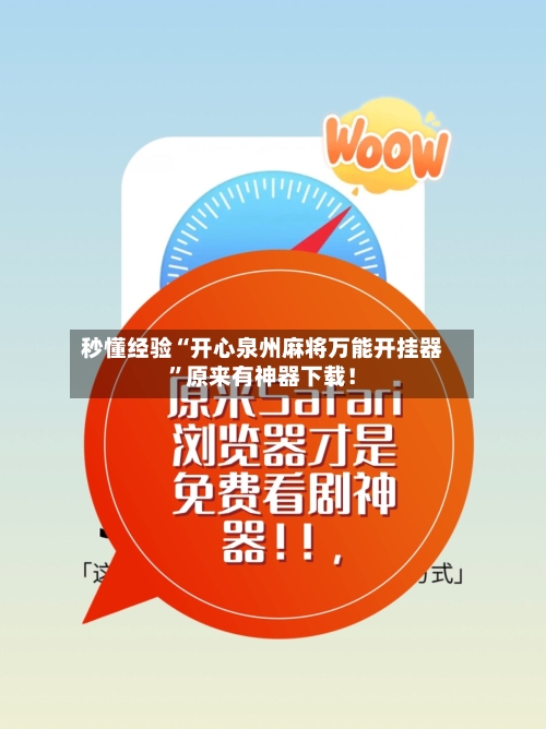 秒懂经验“开心泉州麻将万能开挂器”原来有神器下载！