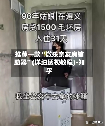 推荐一款“微乐亲友房辅助器”(详细透视教程)-知乎-第2张图片