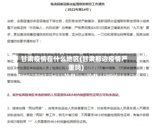 甘肃疫情在什么地区(甘肃那边疫情严重吗)-第3张图片