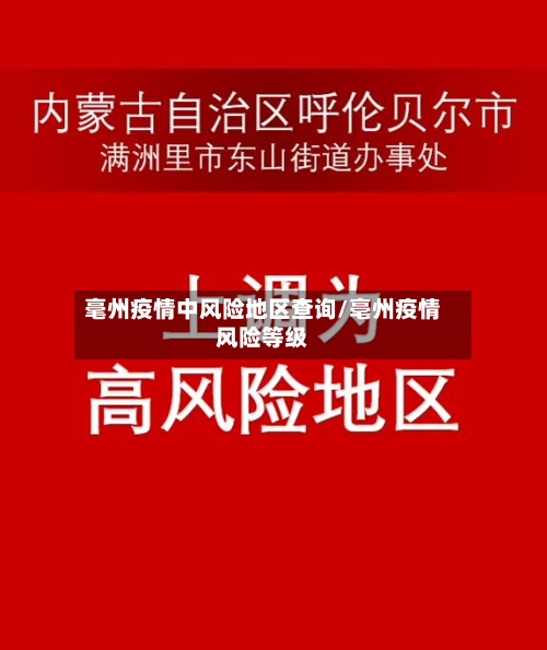 毫州疫情中风险地区查询/亳州疫情风险等级