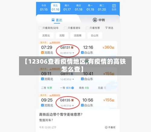【12306查看疫情地区,有疫情的高铁怎么查】-第2张图片